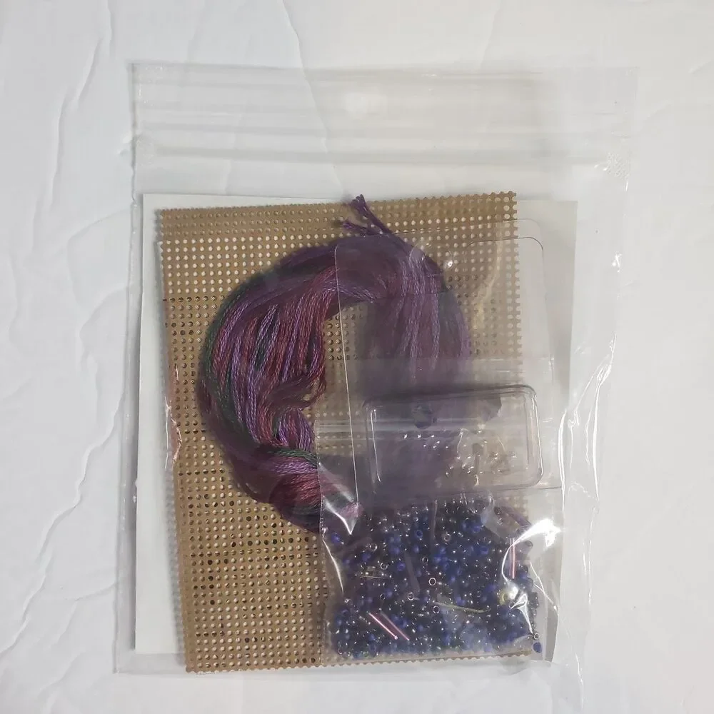 MILL HILL Royal Mauve Dragonfly Pin Counted Glass Bead Cross Stitch Kit NEW